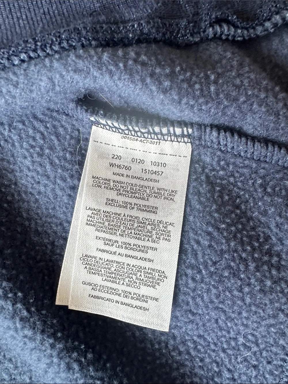 Columbia Navy Blue Full Zip Fleece Jacket Kids Youth XXS 4/5